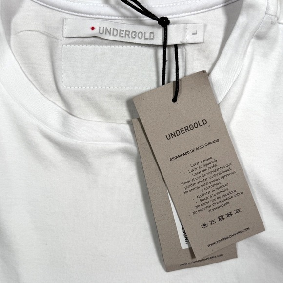 UNDERGOLD Basics Slim Fit V2 T-shirt White Men's Size LARGE - Picture 4 of 7